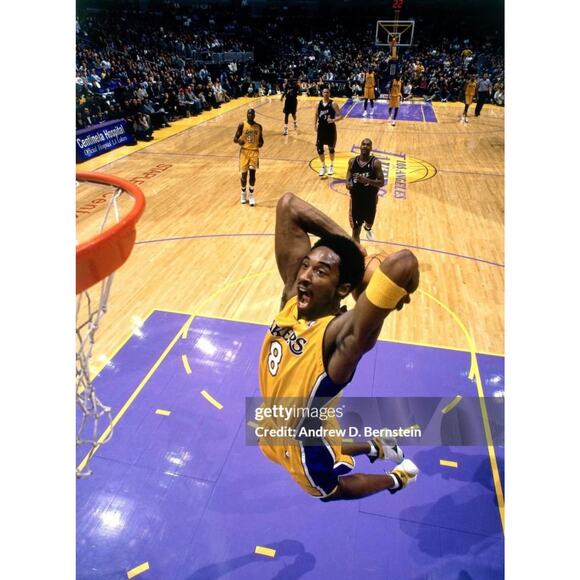 Vintage Authentic Kobe Bryant Nike 2002 NBA Los Angeles Lakers Jersey 52 Gold - Picture 14 of 14